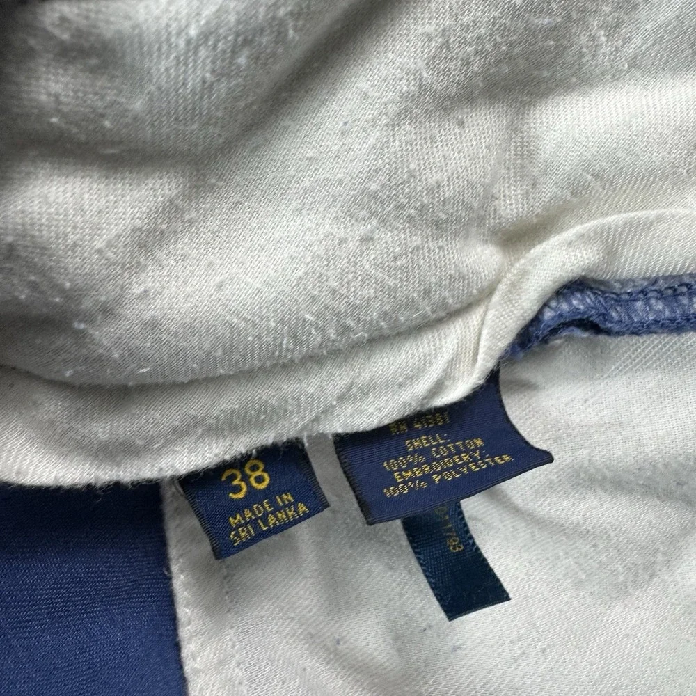 Polo Ralph Lauren Blue Knit AOP Nautical Themed Chino Short Size 38